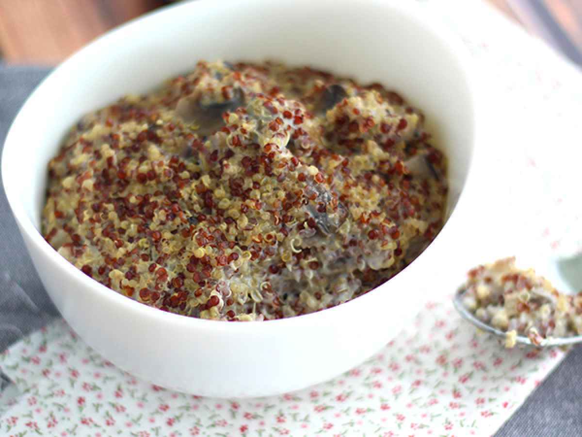 Risotto med quinoa og svampe - foto 3